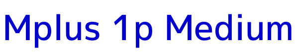 Mplus 1p Medium الخط